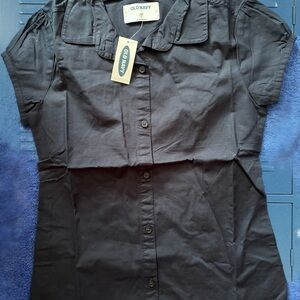 Old Navy Charcoal Short Sleeve Shirt ( uniform shirt)